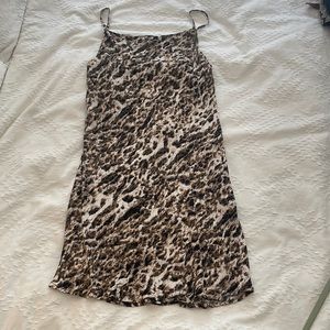 Animal print dress, spaghetti straps (adjustable)